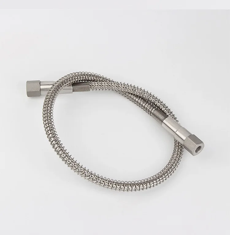 High pressure metal braided flexible air hose with 1/4