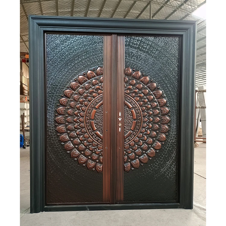 TECHTOP Building Entrance Security Steel Door Main Gate Designs Double Door