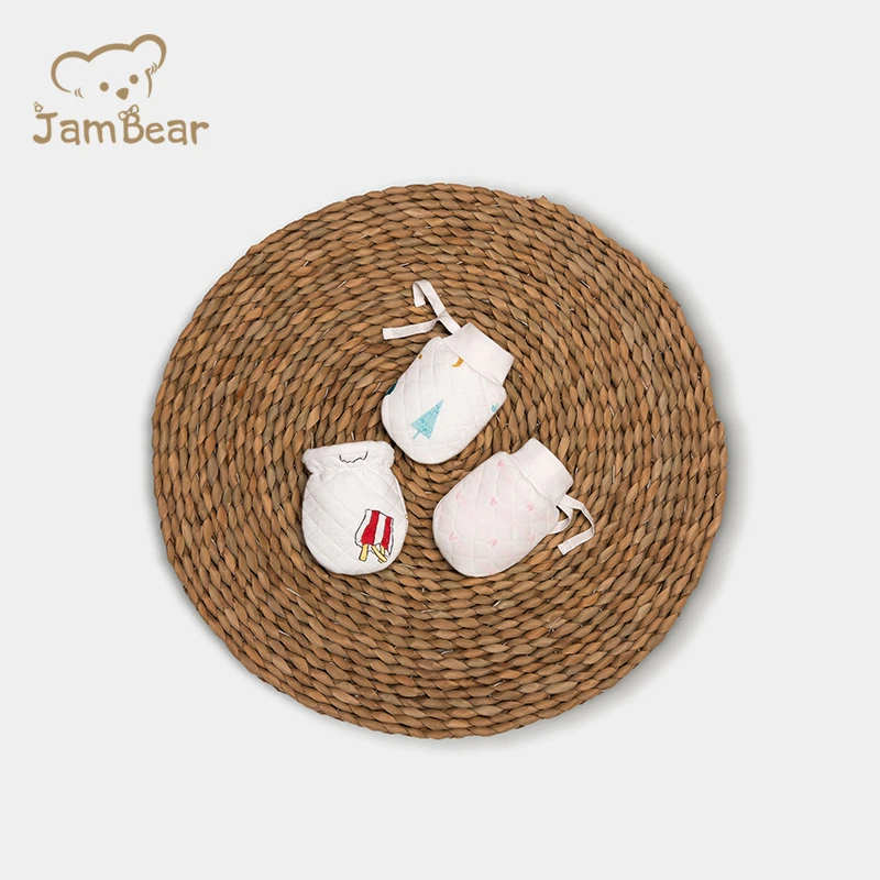 Варежки детские из 100% хлопка с защитой от царапин, детские варежки, высококачественные и удобные варежки для детей, поддержка унисекс, OEM-сервис