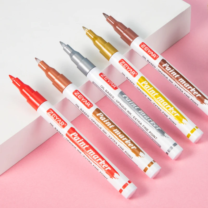 Индивидуальный маркер для краски на масляной основе ZEYAR, сертификат AP, очень тонкие перманентные и водонепроницаемые чернила