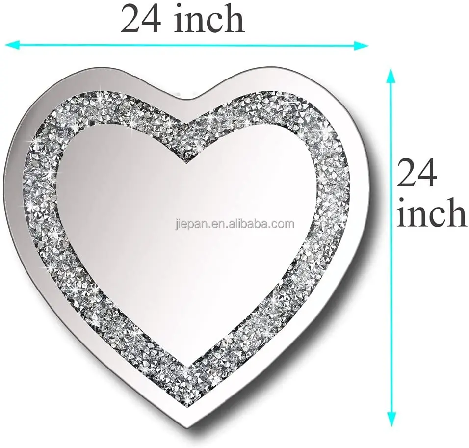 Corazón de espejo personalizado con forma de corazón Diamante de imitación  con Decoración de Fiestas acadiahomes.net