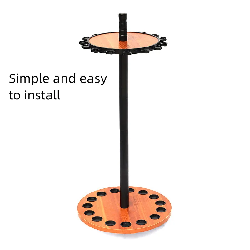 Rack Wooden Display Holder Stand Round 15 Fishing Pole Rod Rack Holder  Storage Rotary Easy Assemble Fishing Rod Racks