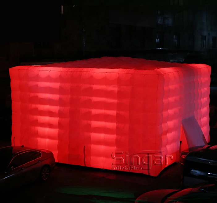 Party Tent Verlichting - 8m Inflatable Cube with LED Lights