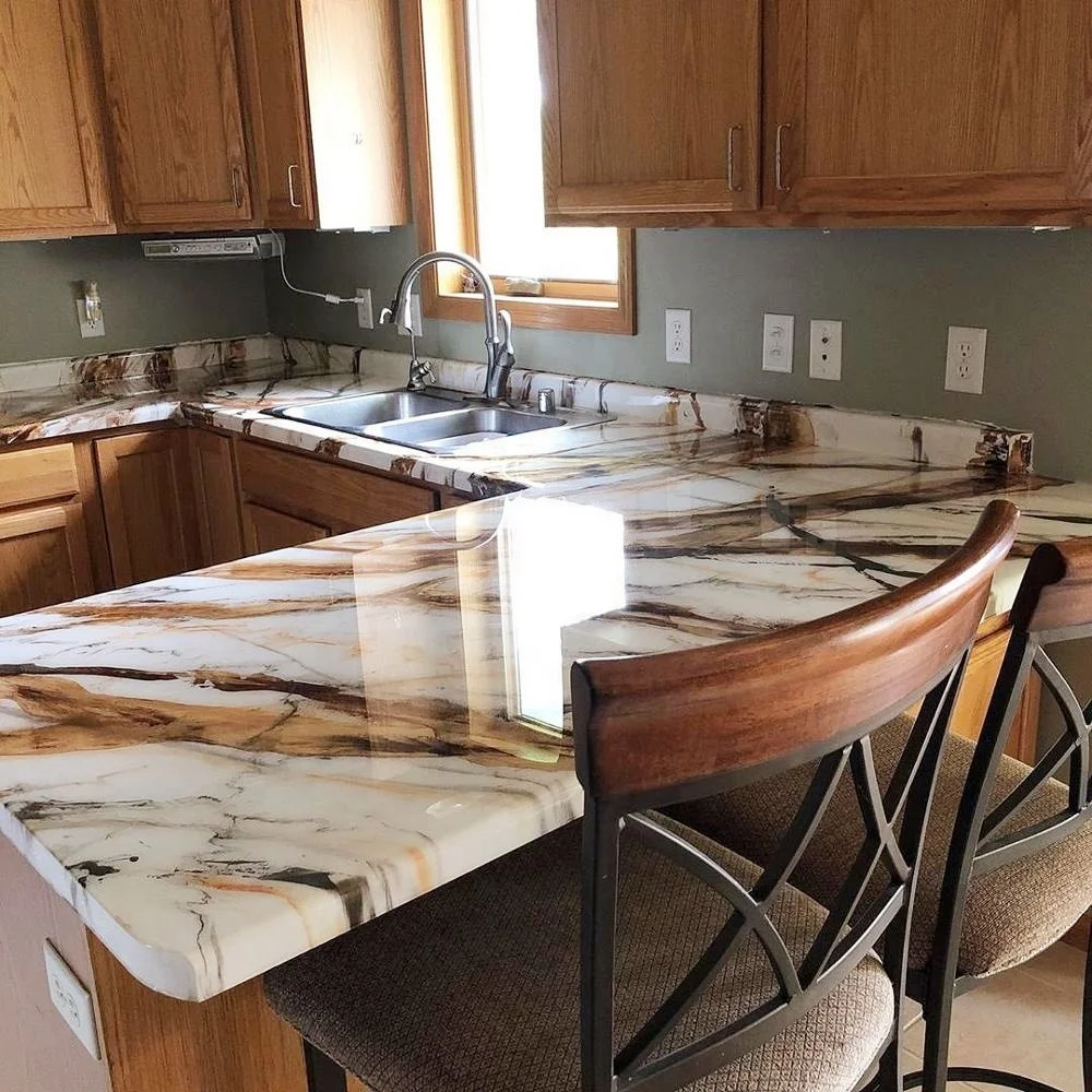 High Quality clear Crystal Two Component Liquid Epoxy Resin Kit for Counter Counter Tops and Floors