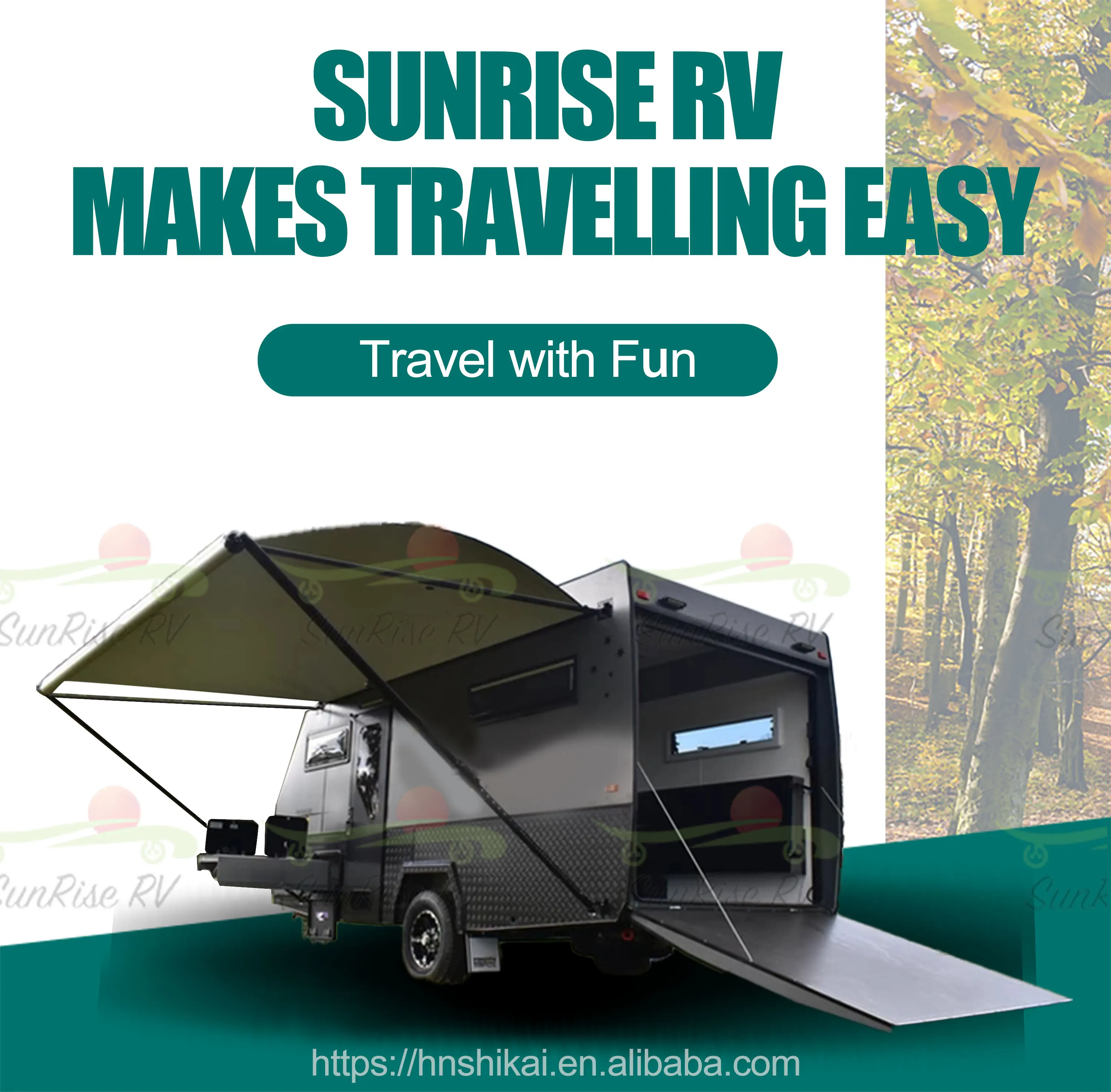 Sunrise Toy Hauler Caravan Australia Compliant 18ft 17ft Hardtop Off