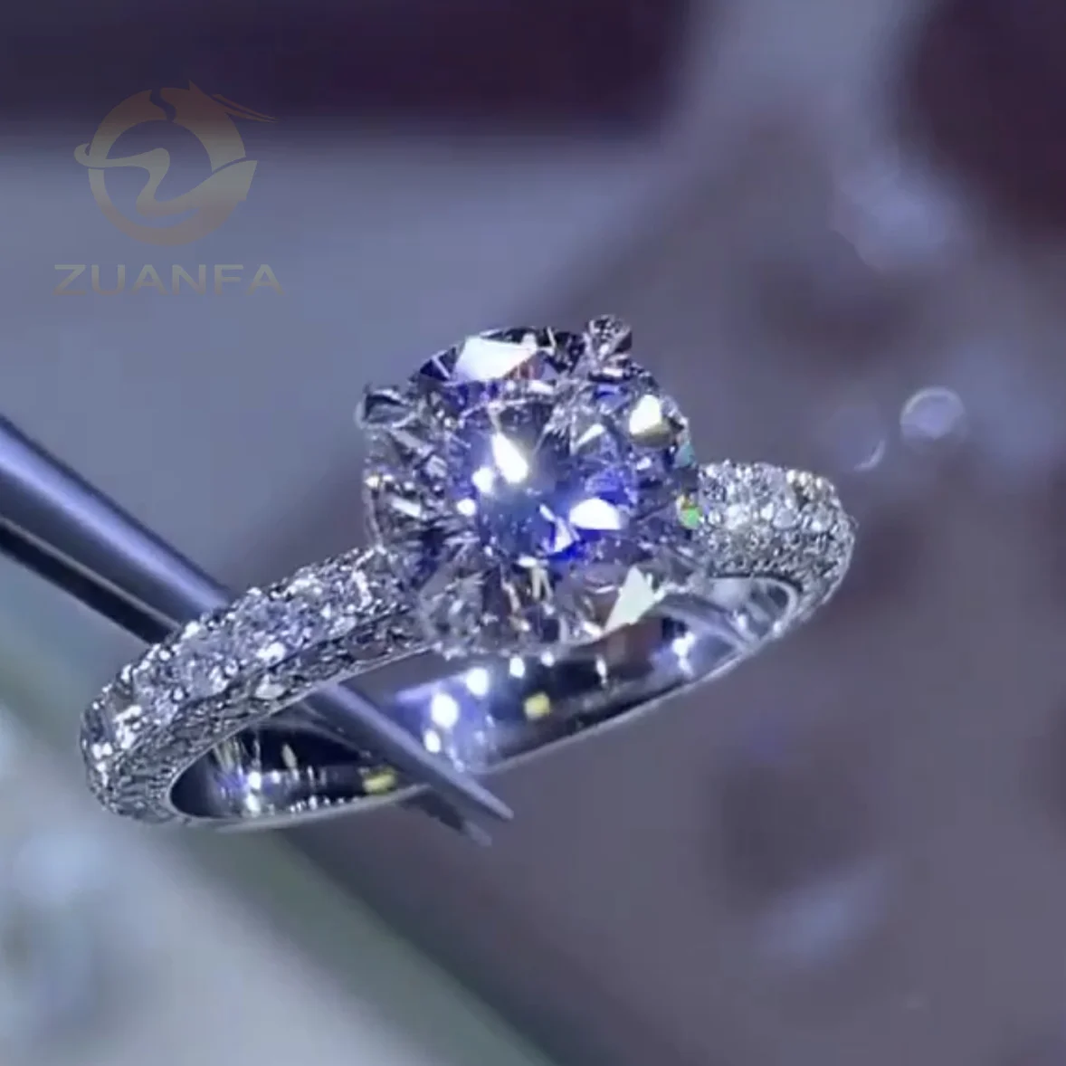 Fiançailles Marque Bague Luxe Commerce De Gros élégant De Luxe