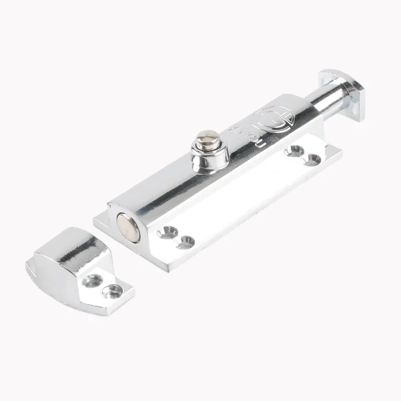 Cabinet Lock LS406 Door Window Latch Push Button Type Surface Mounted Bolt Spring Latch Zinc Alloy Decorations Cutting