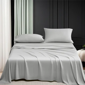 Extra Soft King Size Bamboo Bedding Set Breathable Cooling and Anti-Allergy Features Includes Pillowcase