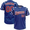 Royal Blue With White Pinstriped