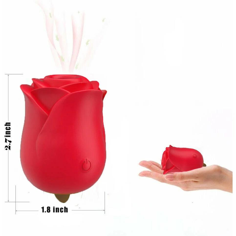 Rechargeable Silicone Rose Clitoral Suction Sex Toy In Vibrator For Female Sucking Pump Women 