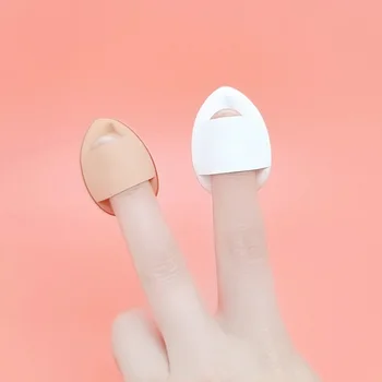 2022 Private Label Triangle Mini Makeup Sponge Pointed Concealer Thumb Finger Cosmetic Puff