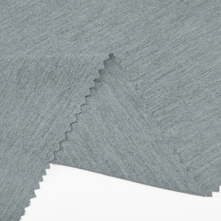 High Stretch Solid Bamboo Fabric by Roll, Knit Stretch Bamboo Single Jersey Fabric for T-shirt/ factory