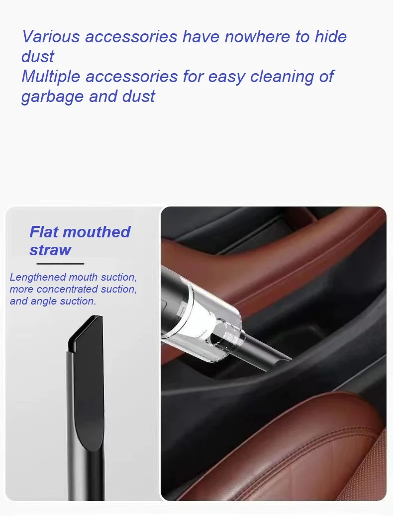 Car Handheld Vacuum Cleaner Mini Usb Rechargeable Wireless Handheld ...