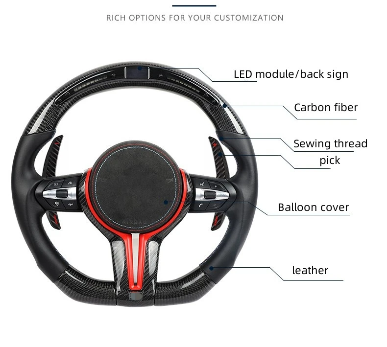 Best Custom Carbon Fiber M Sport Steering Wheel For Bmw F30 Steering