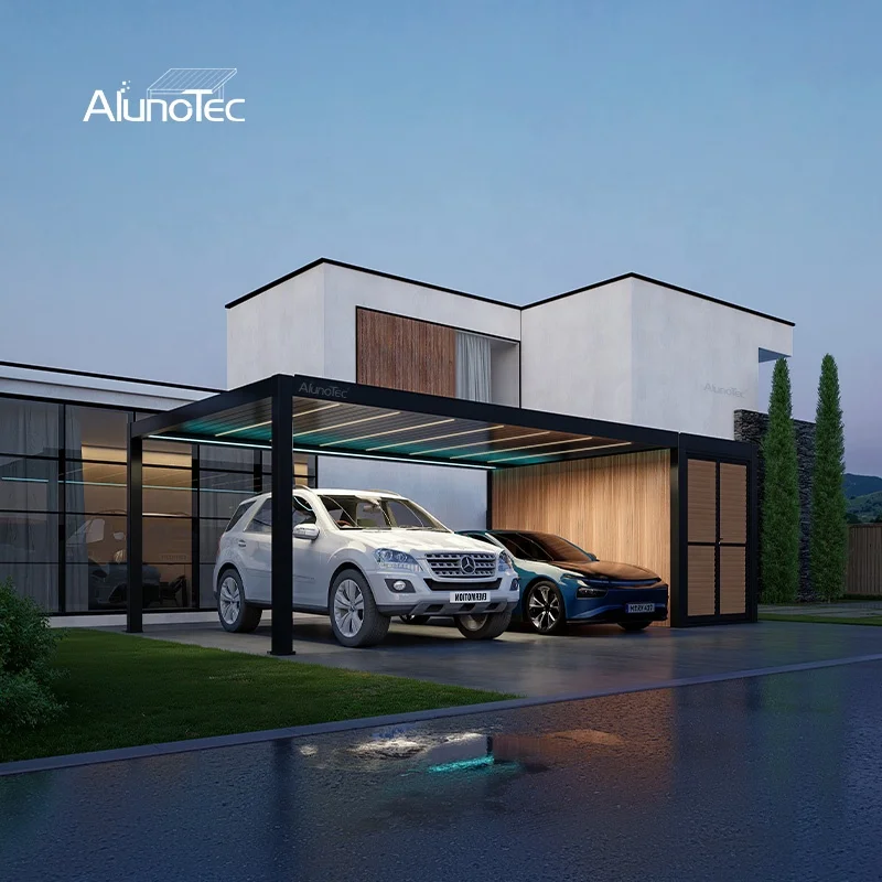 AlunoTec Waterproof Remote Control Bioclimatica System 3x3 3x4 4x3 4x6 Gazebo Motorized Automatic Roof Louvers Aluminium Pergola