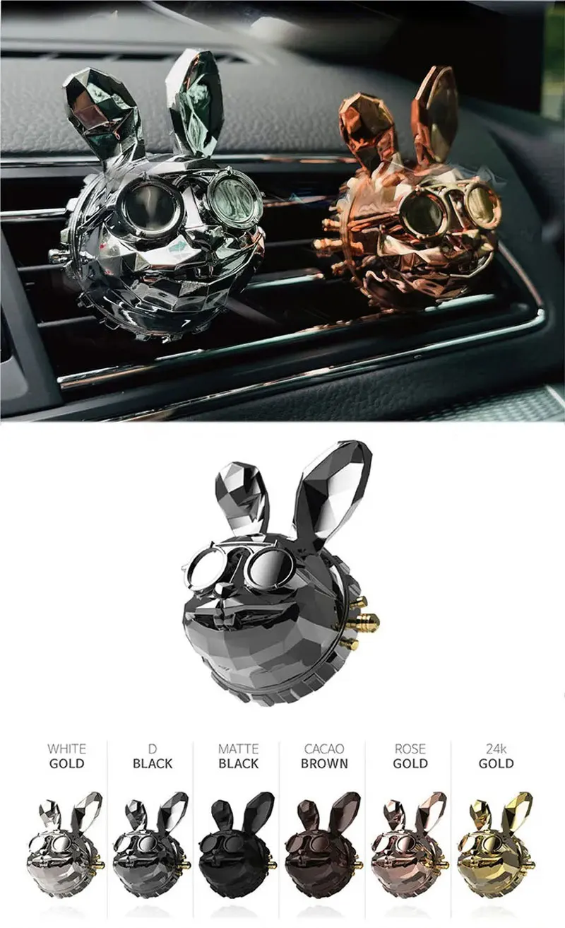Rabbit Head Car Air Freshener Outlet Fragrance Magnetic Design Auto Decor Diffuser Interior Decoration Accessories