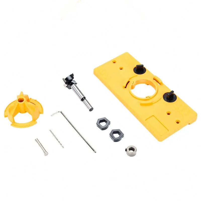 W-27 Furniture Woodworking Carpenter Tool 35mm/26mm Concealed Cabinet Hinge Cup Guide Template Drilling Hole Opener Jig Tool