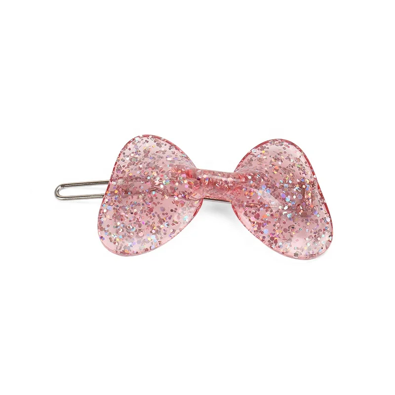 acrylic bow hair clip colorful hairpins for kids small fresh