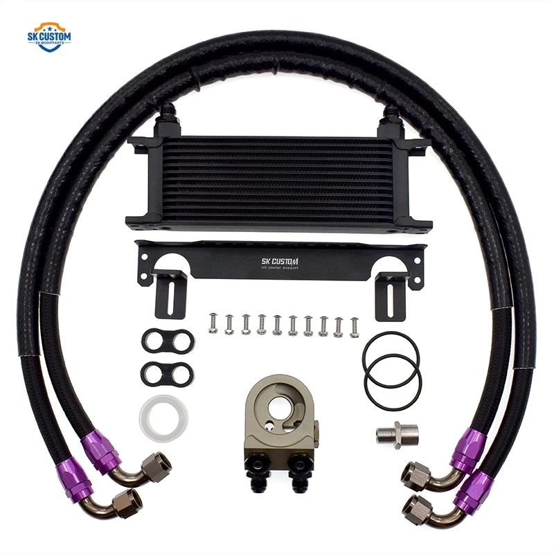 Engine Oil Coolant Kit For Lexus IS GS ES 2.0T 2.5 With Thermostat Adapter Oil Cooling Cooler