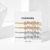 Clip latéral incrusté de diamants cinq étoiles en or et argent2