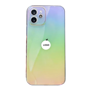 new rainbow cover For iPhone 12 Pro Max case 11 laser gradient semi transparent PC case for Apple 12 mobile phone case