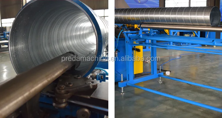 Spiral Duct Forming Machine Using Spiro Mold Heads with Better air Tightness and Tube Diameter Accuracy