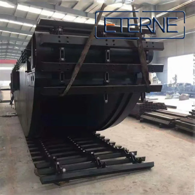 Extendable Amphibious Excavator Undercarriage Chassis Pontoon in the Water