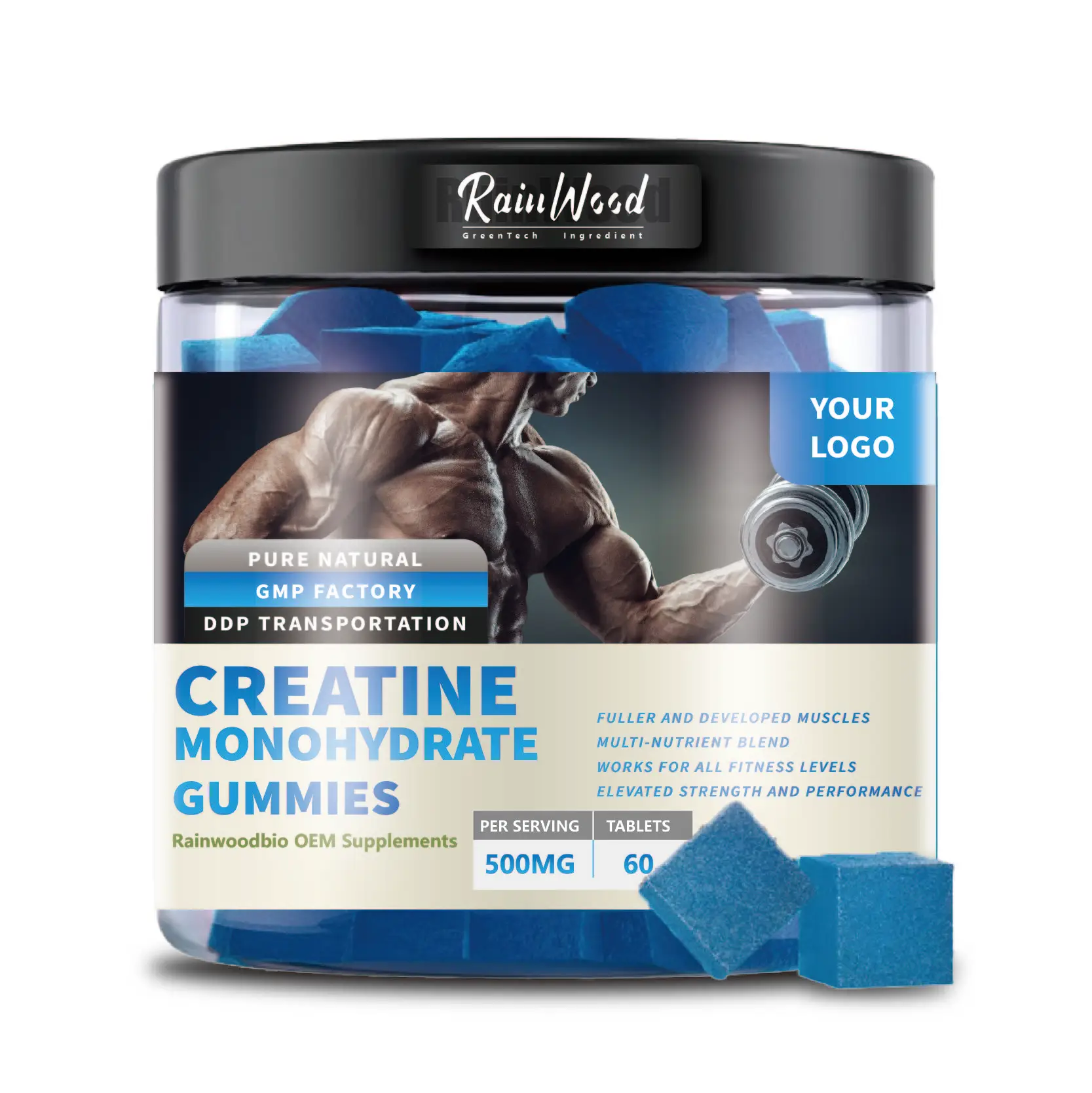 Monohydrate Creatine Gummies Private Label Creatine Monohydrate Muscle Gummies 5000mg Creatine Gummies