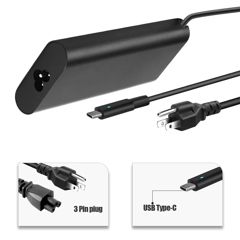 130w Universal Charger Usb Type C Laptop Charger Ac/dc Power Adapter For Dell Buy Laptop