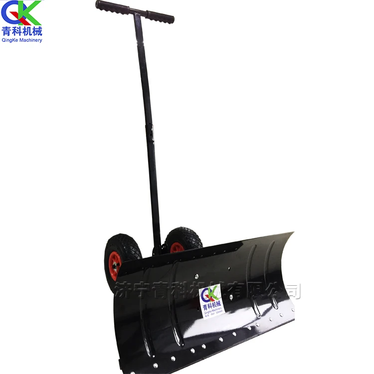 Manual OEM Tool Car Telescopic Steel Handle Snow Shovels Plough 2 Wheel Snow Shovels