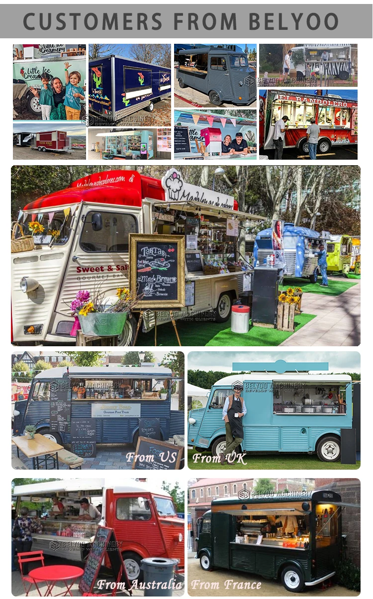 Custom Ice Cream Truck Mobile Canteens Snack Van Catering Trucks For