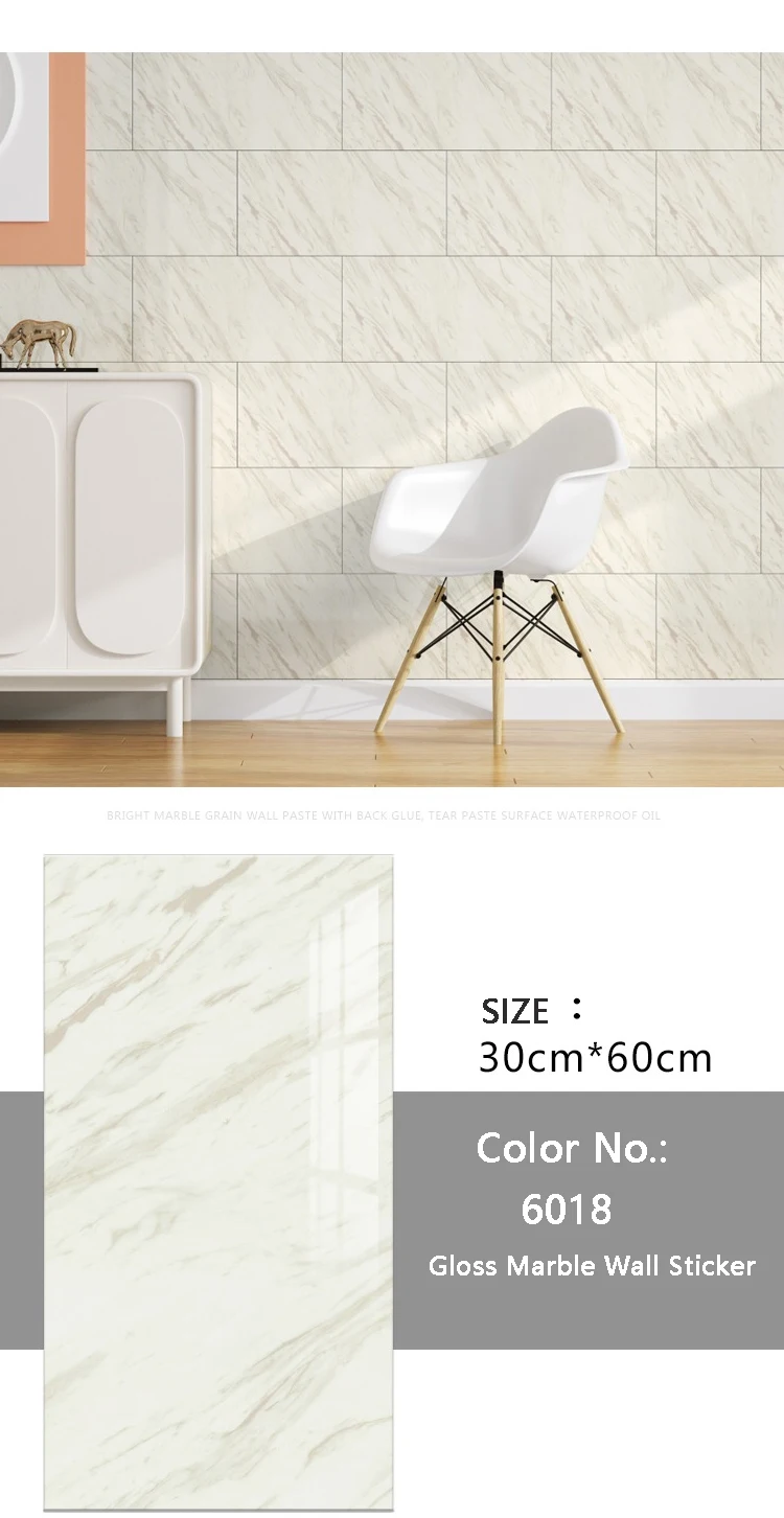 Kitchen Marble Wallpaper Pvc Marmol Decorativo Panel De Pared 3d Pe ...