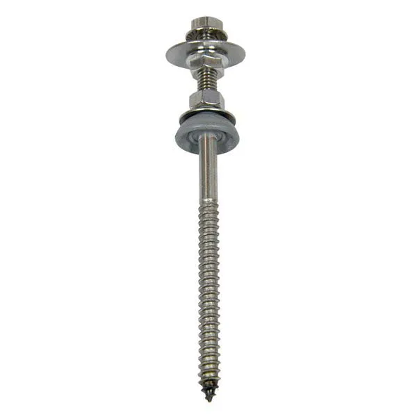 A2-70 Stainless Steel M10*300 Solar Panel Fixing Screw Double Thread Stud Hanger Bolts For Solar Mount