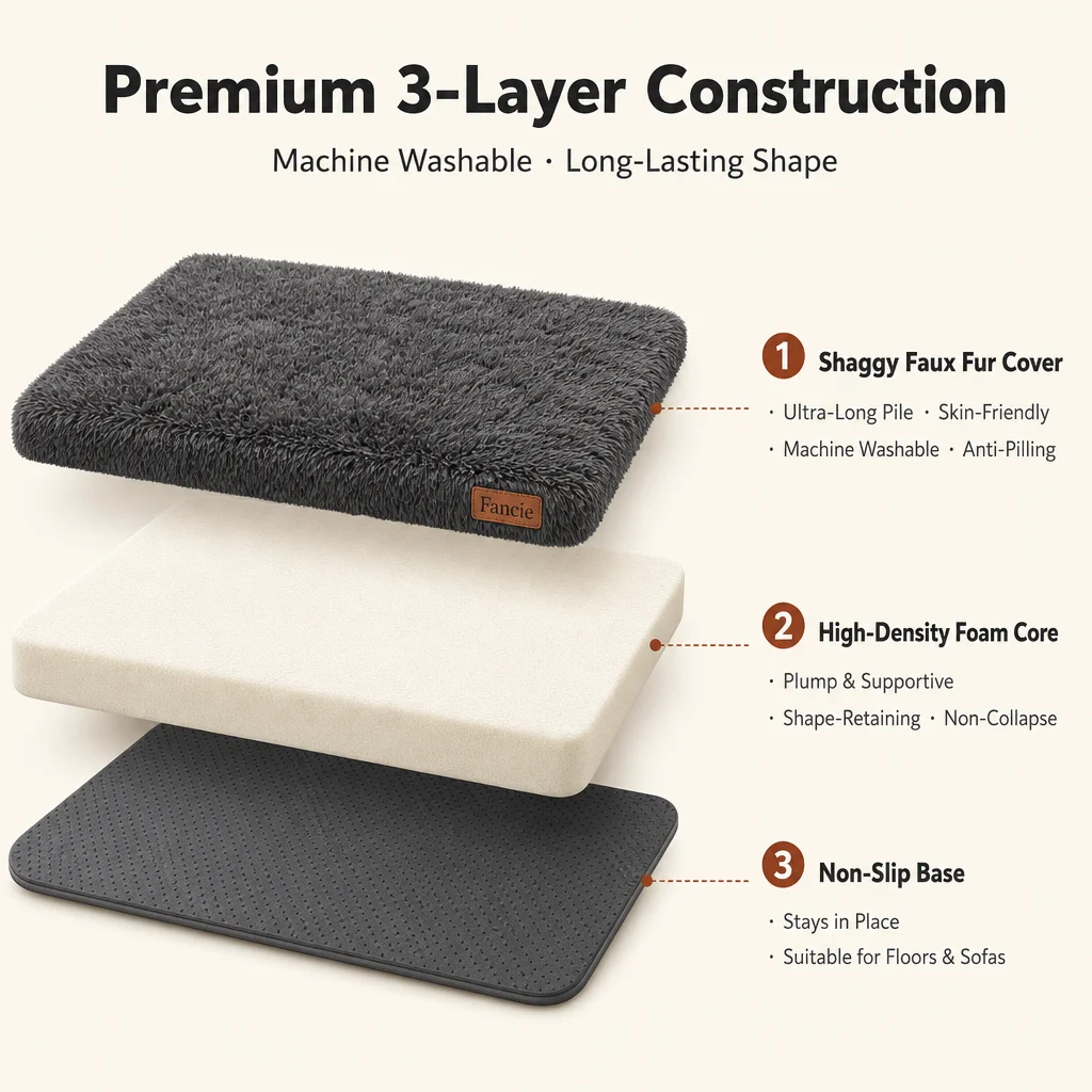 Long Pile Shaggy Faux Fur Dogs — Product details 4