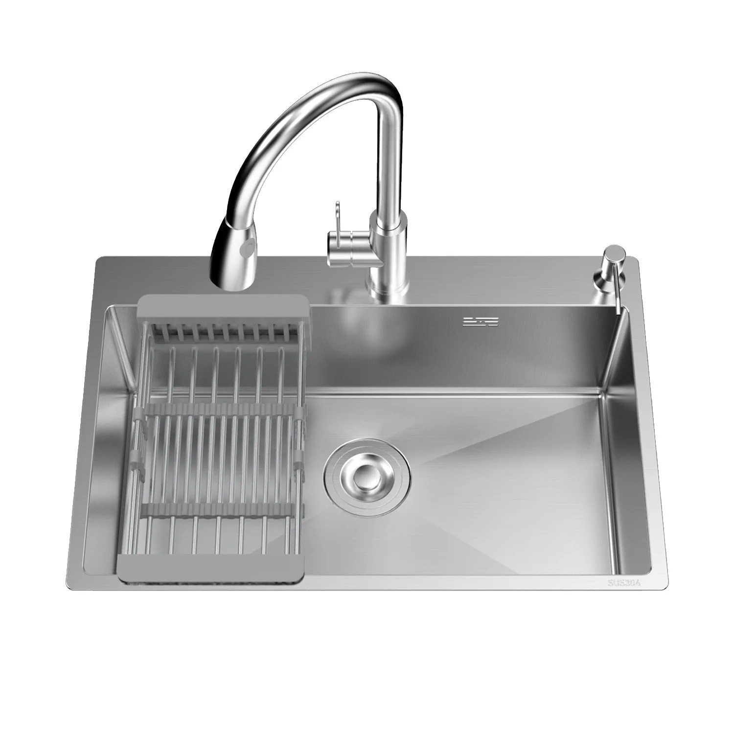 Galenpoo Drop In Kitchen Sink 25 Gauge T25 Stainless Steel Single ...