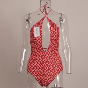 Hot Sales XXTAXN Swimsuits Sexy Neck Hanging One-piece Beach Swimsuit