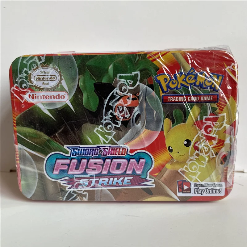 42 шт./компл. железный металлический ящик тыкать Мон Такара Томи боевые игрушки Пикачу игры аниме банковские карты Монс железная коробка для