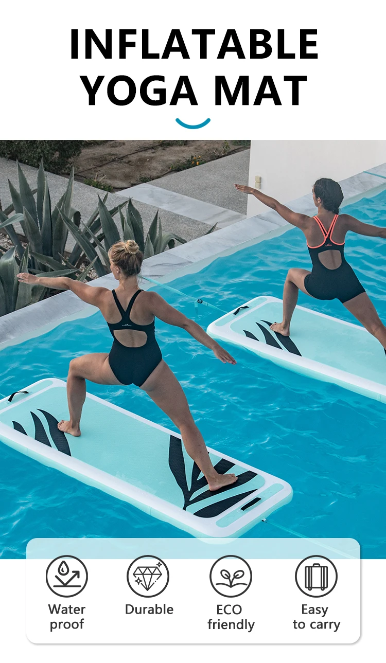 Air Ground Inflatable Floating Water Sports Aquatic Fitness Yoga Mat