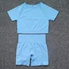 short sleeves shorts 2pcs set(382e3b)