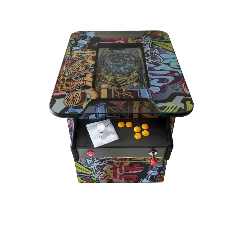 Coin Operated 2 Players Face to Face Play Arcade Pinball Cocktail Table Arcade Folding Cocktail Table