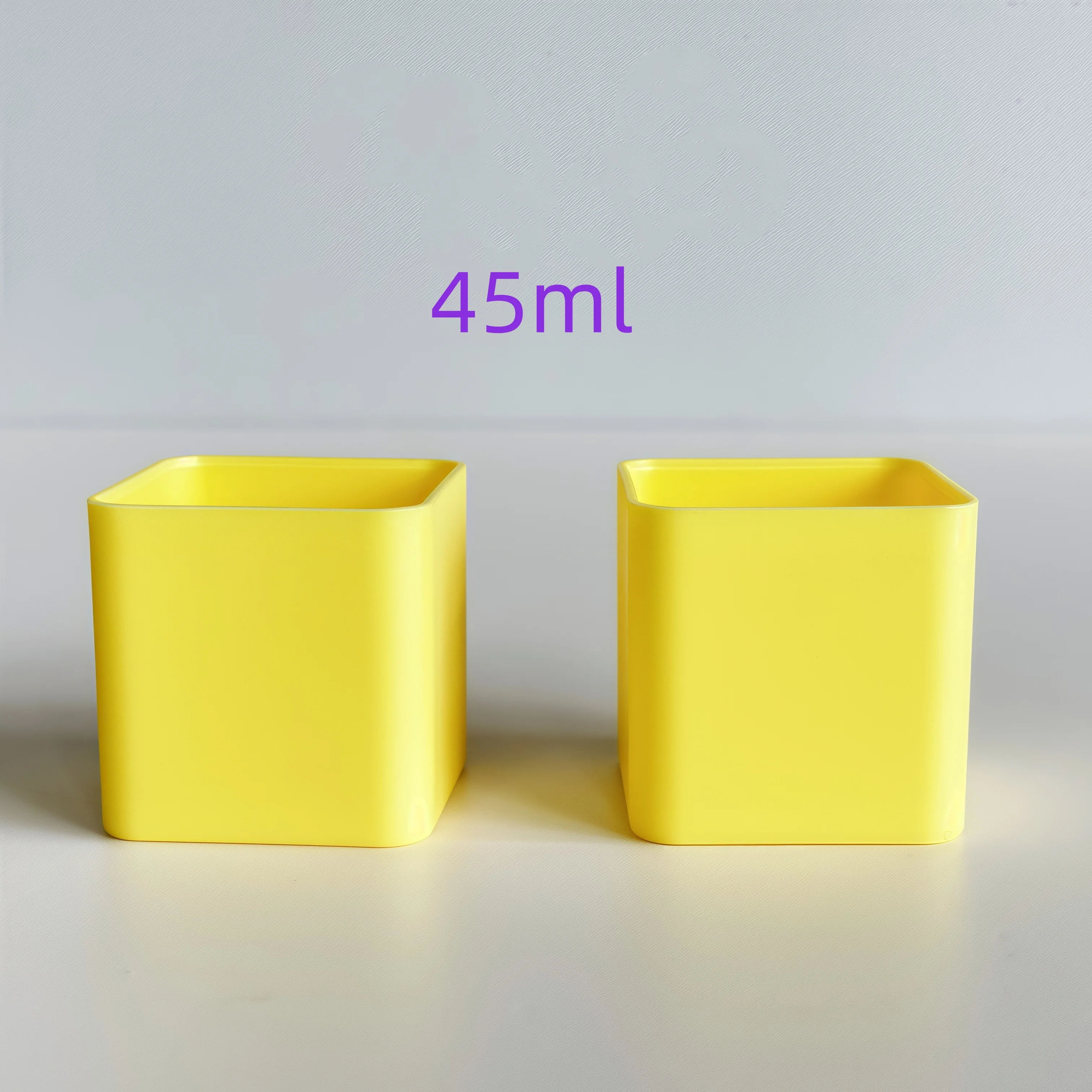 Custom Logo 45ml Square Disposable Plastic PP Cups with Aluminum Foil Lid for Food Packaging