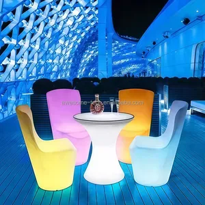 Waterproof Lighting Colorful Rechargeable Plastic Led Stool for Event Use