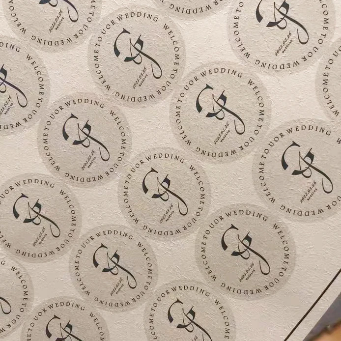 Индивидуальная печать клейкая этикетка 3D тиснение/тиснение наклейка лист лазерная золотая бумага Виниловая