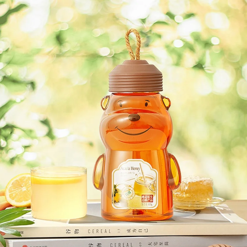 Distributeur De Miel En Verre Avec Pot D'égouttage Avec Support Pour
