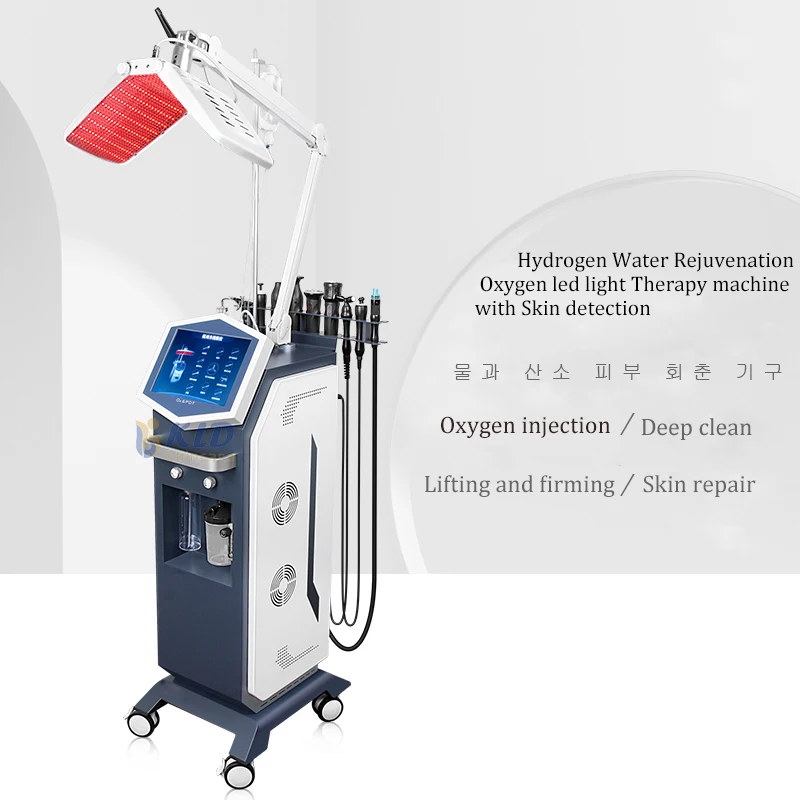 Pure Oxygen Water Jet Peel Facial Machine 7 Colors Led Pdt Acne