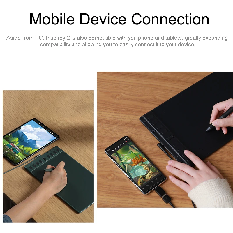 HUION H951P Digital Drawing Tablet Connect to Ipad Phone