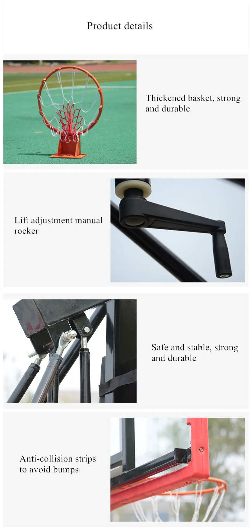 Professional Training Game Outdoor Portable Basketball Hoops Stand