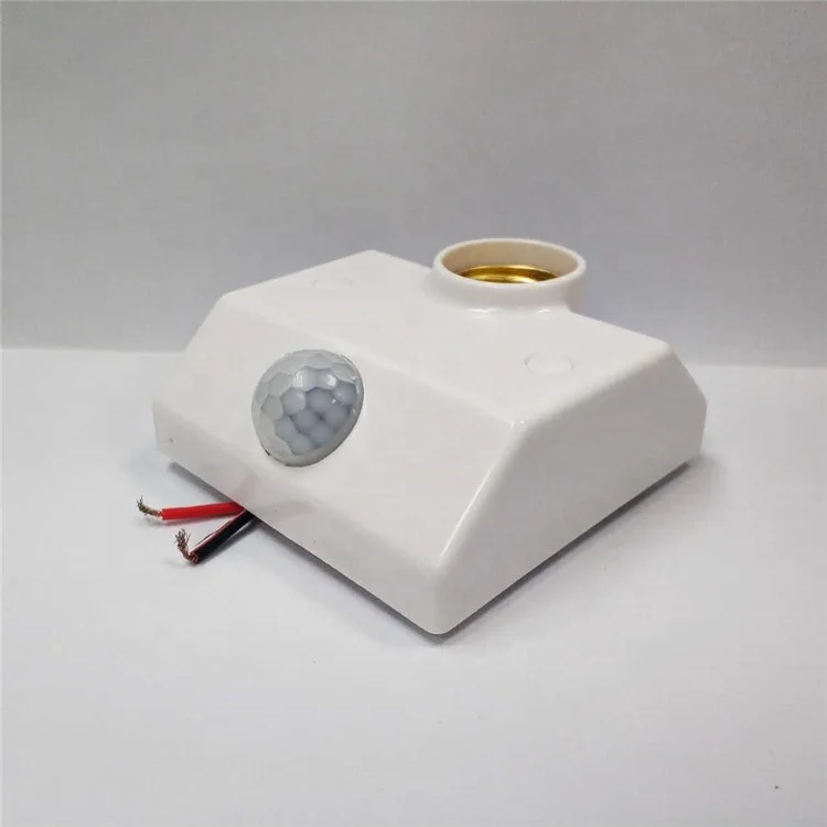 PIR Motion Sensor Lamp E27 Socket Holder Movement Detector with Auto Switch