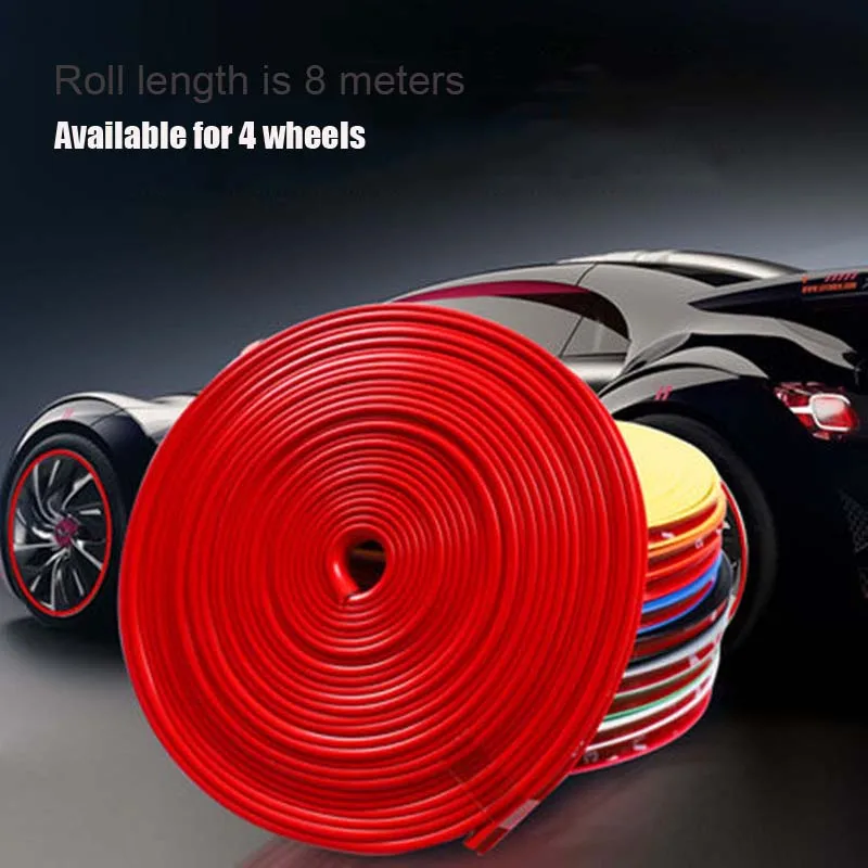 8m / Roll Voiture Véhicule Couleur Jantes Jantes Protecteurs Décor