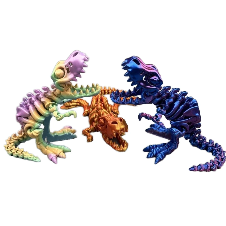 3D Printed T-Rex Dinosaur Skeleton: Hot-selling Transforming Decoration Exquisite Collectible Figurine Ideal Gift&Trendy Artwork